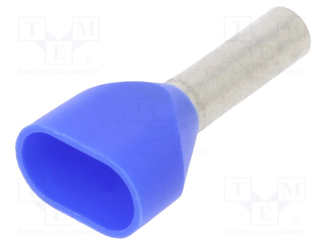 Tip: bootlace ferrule; insulated,double; 2.5mm2; 10mm; tinned