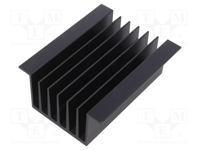 Heatsink: extruded; black; L: 100mm; W: 81mm; H: 40mm; 1.2K/W