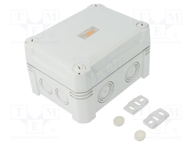 Enclosure: junction box; X: 151mm; Y: 167mm; Z: 87mm; polycarbonate