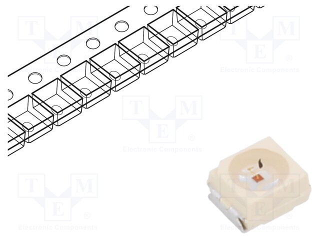 LED, Yellow, SMD, PLCC-2, 50 mA, 2.3 V, 589 nm