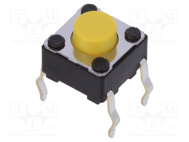 Microswitch TACT; SPST; Pos: 2; 0.05A/12VDC; THT; 5.1N; 6x6x3.5mm