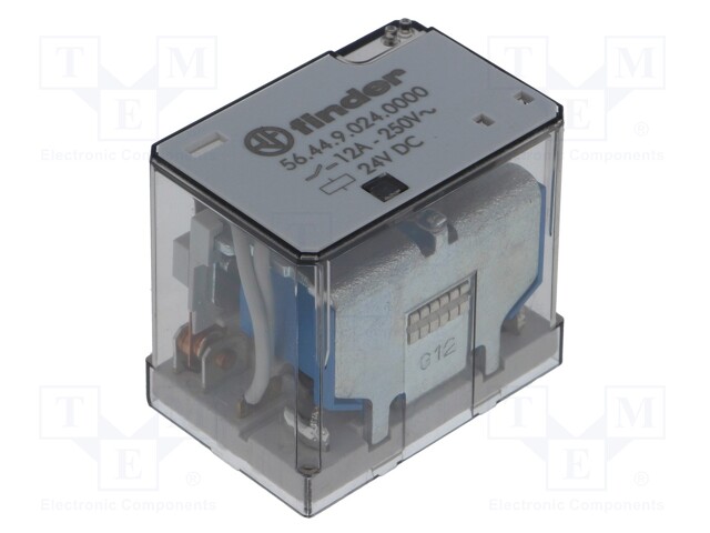 Relay: electromagnetic; 4PDT; Ucoil: 24VDC; 12A/250VAC; 12A/30VDC