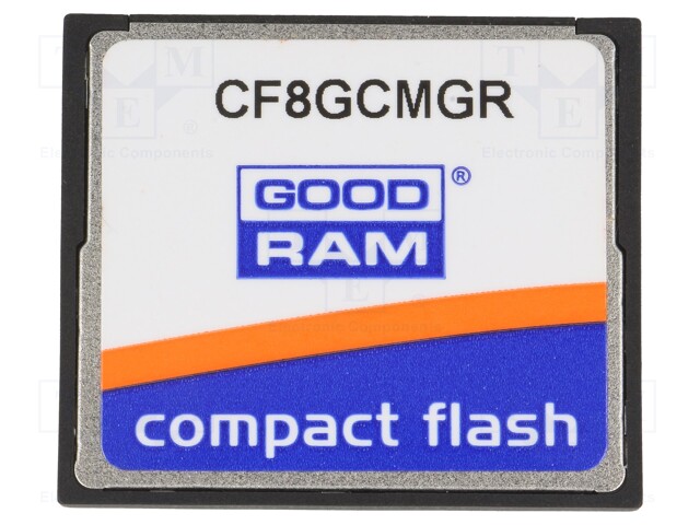 Memory card; industrial; Compact Flash,MLC; 8GB; 0÷70°C