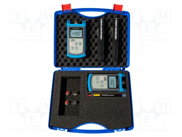 Measuring kit: fiber optic network test kit; 340x270x80mm