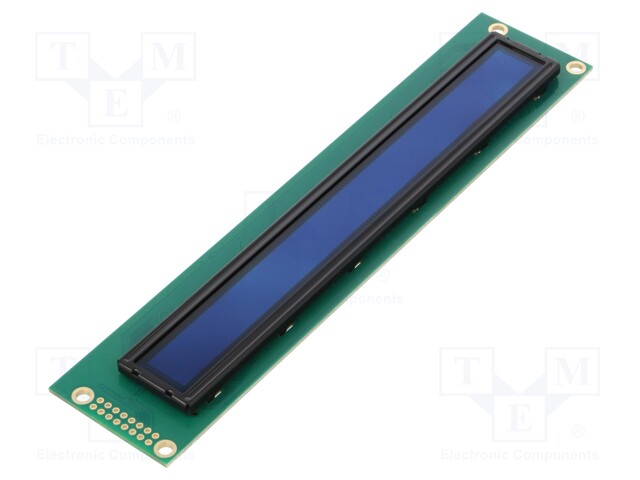 Display: OLED; alphanumeric; 40x2; Dim: 182x38.5x9.3mm; white