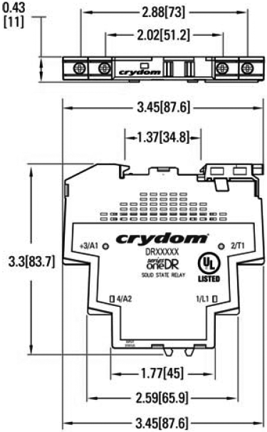 Relay: solid state; Ucntrl: 4÷32VDC; 3A; 48÷600VAC; DIN; -30÷80°C