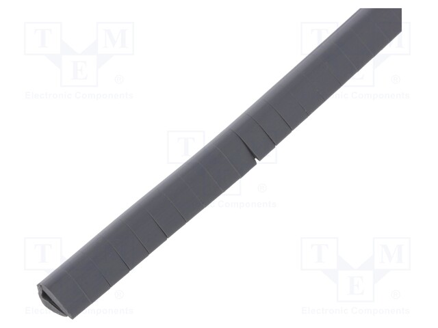 Hole and edge shield; PVC; L: 10m; grey; H: 9mm; W: 5mm; -30÷70°C