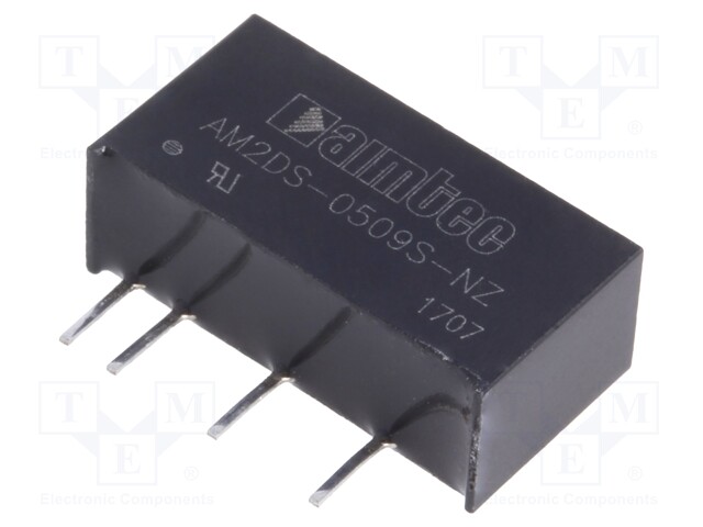 Converter: DC/DC; 2W; Uin: 4.5÷5.5V; 9VDC; Iout: 222mA; SIP7; 2.4g