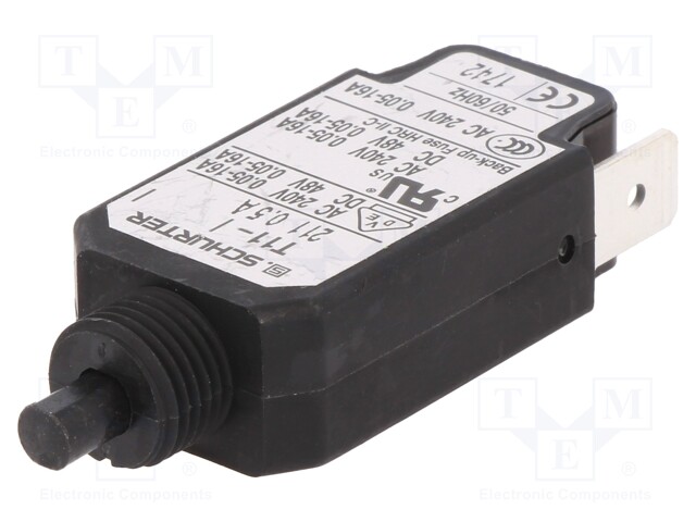 Circuit breaker; Urated: 240VAC; 48VDC; 0.5A; SPST; Poles: 1; screw