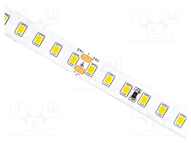 LED tape; white warm; 2835; 24V; LED/m: 128; 10mm; white PCB; IP20