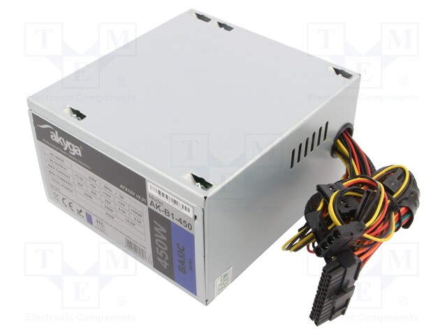 Power supply: computer; ATX; 450W; Features: fan 12cm