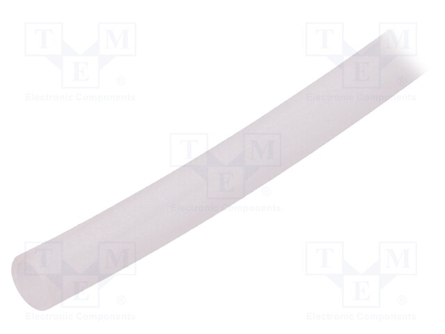 Insulating tube; Mat: silicone; transparent; -50÷200°C; Øint: 4mm