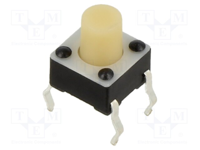 Microswitch TACT; SPST-NO; Pos: 2; 0.05A/12VDC; THT; 1.57N; 6x6x4mm