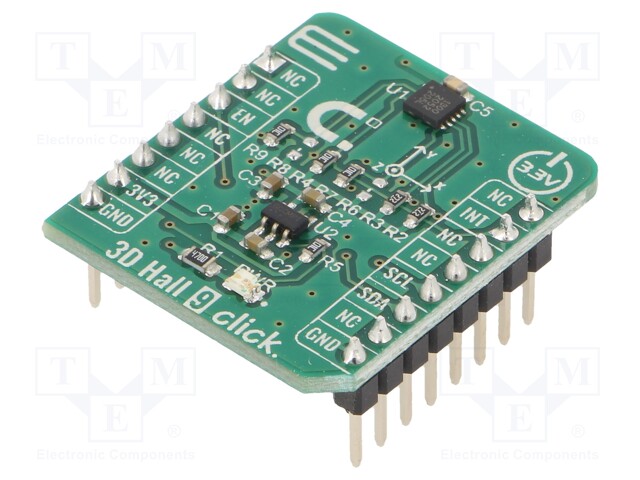 Click board; magnetic field sensor; I2C; ALS31300; 3.3VDC