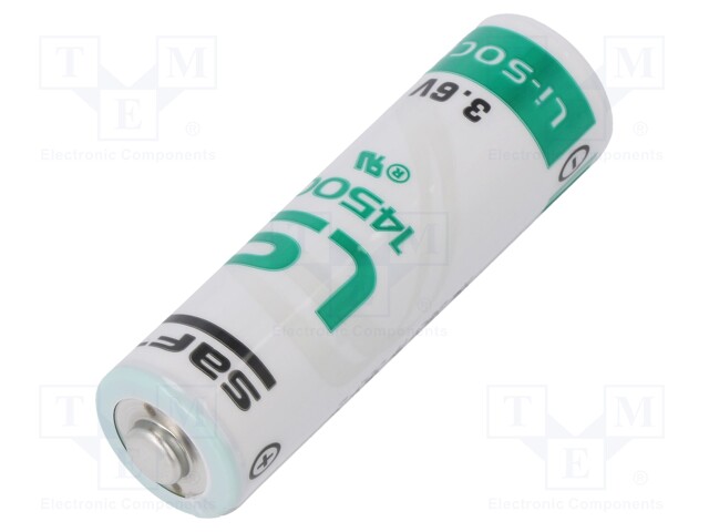 Battery: lithium; 3.6V; AA; Ø14.5x50mm; 2600mAh; non-rechargeable