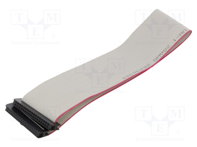 Ribbon cable with IDC connectors; 34x28AWG; Cable ph: 1mm; 0.3m