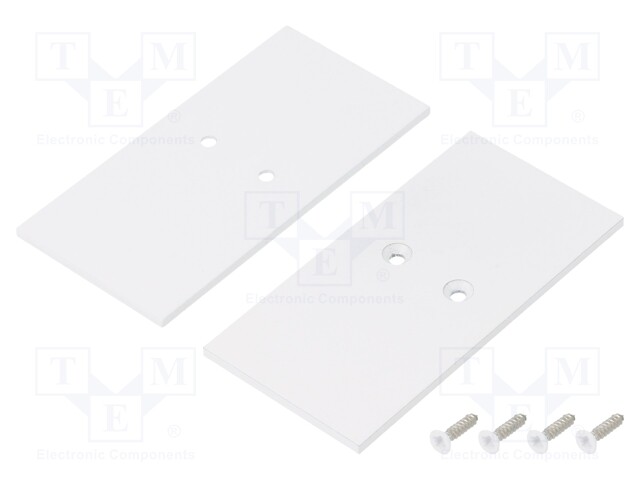 Cap for LED profiles; white; steel; Application: VARIO30