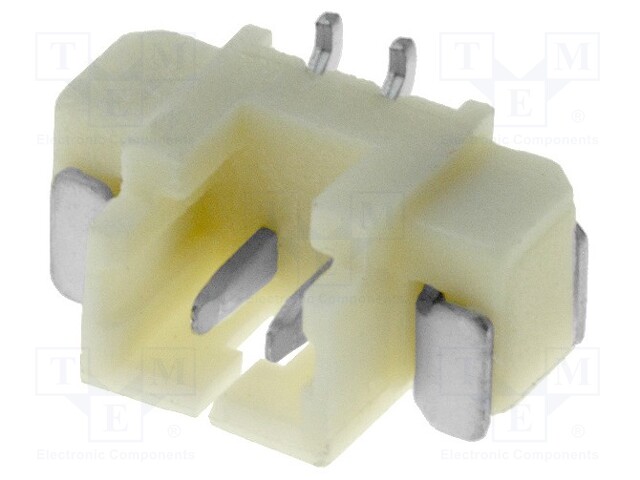 Socket; wire-board; male; 1.25mm; PIN: 2; SMT; 125V; 1A; tinned