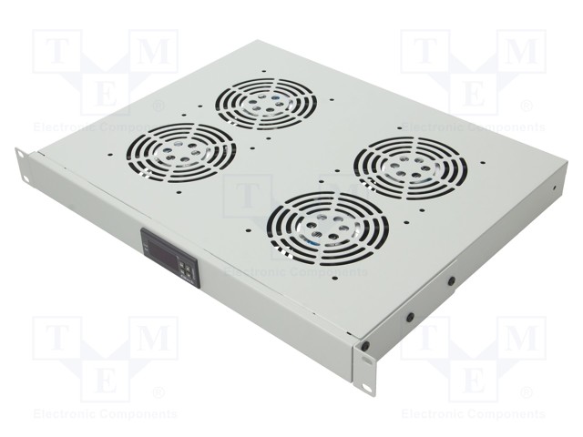 Fan: AC; fan tray; 483x350x44mm; Colour: RAL 7035; 4x fan