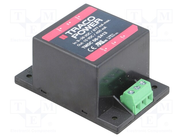 Converter: DC/DC; 6W; Uin: 9÷36V; Uout: 15VDC; Iout: 400mA; 49g; OUT: 1