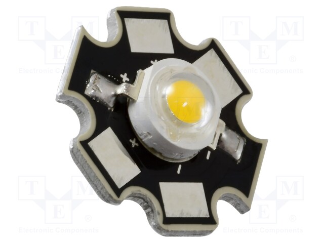 Power LED; STAR; white warm; 120°; 750mA; Pmax: 3W; CRImin: 60; SMD