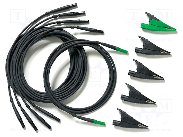 Test acces: kit; black, green; 5x lead test,5x aligator clips