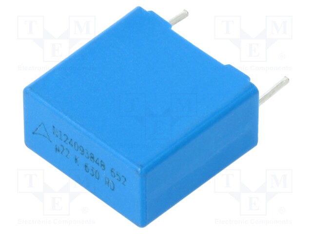 Capacitor: polypropylene; 220nF; 630VDC; 15mm; ±10%; 18x17.5x9mm