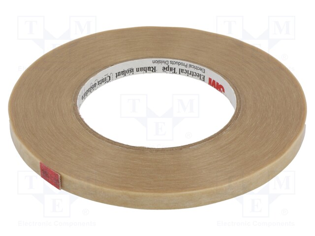 Tape: electrical insulating; W: 9mm; L: 45m; D: 0.304mm; beige; 20%