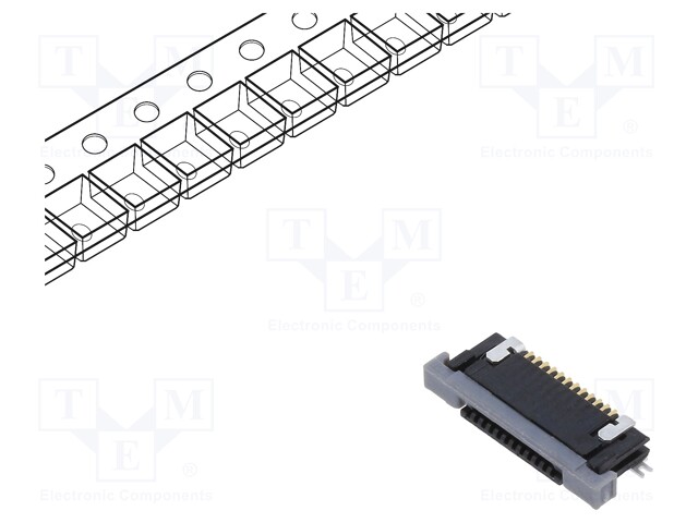 Connector: FFC (FPC); horizontal; PIN: 12; ZIF,bottom contacts