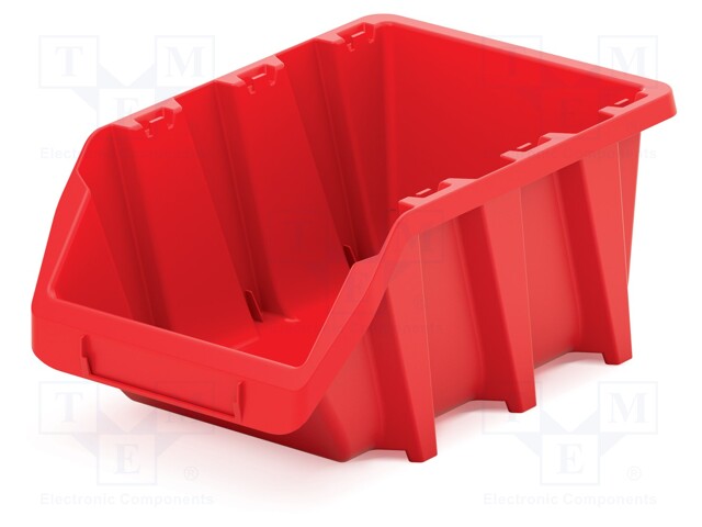 Container: cuvette; red; 158x249x114mm; KBIL25; BINEER; long