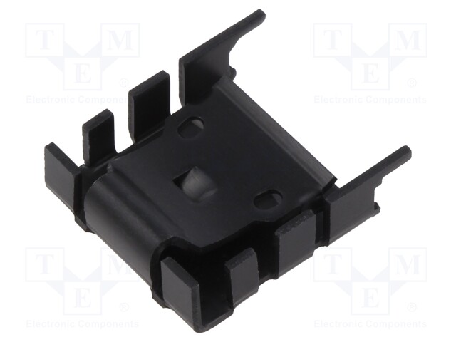 Heatsink: moulded; TO220; black; L: 25mm; W: 8.5mm; H: 29.5mm; 18K/W