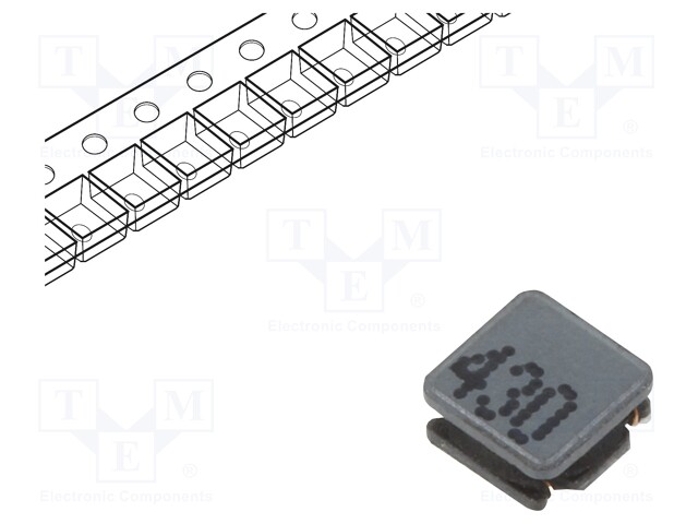 Inductor: wire; SMD; 43uH; 370mA; 1.378Ω; 3x3x1.5mm; ±20%