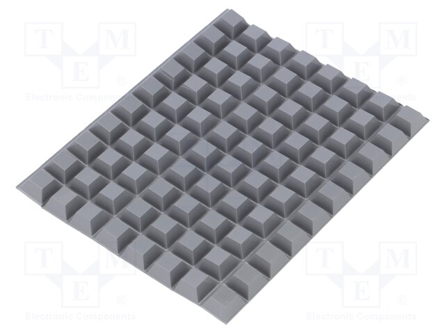 Self-adhesive foot; H: 5.8mm; grey; polyurethane; Dim: 12.7x12.7mm