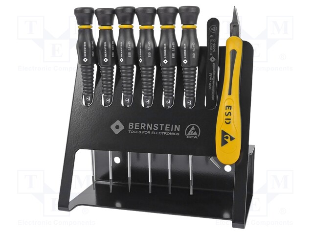 Kit: screwdrivers; Pcs: 8; ESD