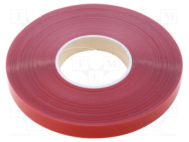 Tape: velcro; W: 19mm; L: 25m; D: 0.82mm; acrylic; transparent