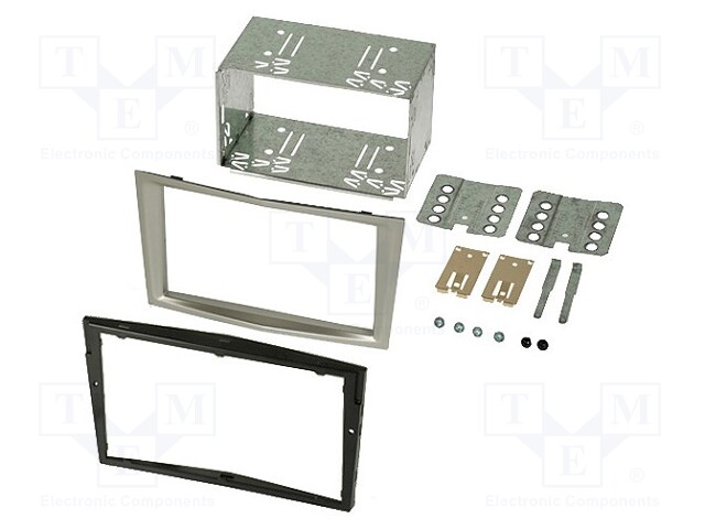 Radio mounting frame; Opel; 2 DIN; satin-stone