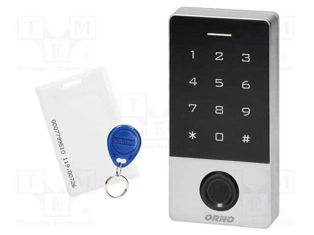 RFID combination lock; wall mount; 12VDC; IP68; -35÷55°C; 0÷99s