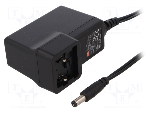 Power supply: switched-mode; 15VDC; 2.66A; Out: 5,5/2,1; 40W; 88%