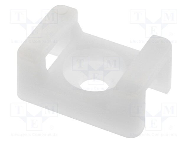 Screw mounted clamp; polyamide; natural; B: 5mm; H: 9mm; L: 23mm