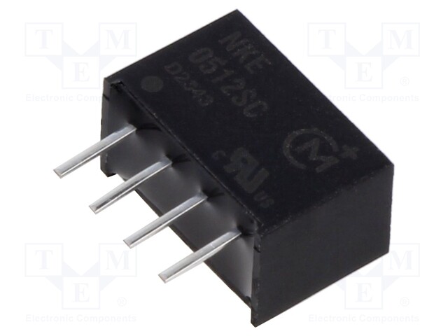 Converter: DC/DC; 1W; Uin: 4.5÷5.5V; Uout: 12VDC; Iout: 83mA; SIP