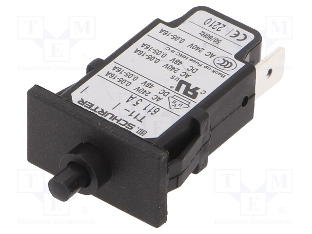 Circuit breaker; Urated: 240VAC; 48VDC; 5A; SPST; Poles: 1; SNAP-IN