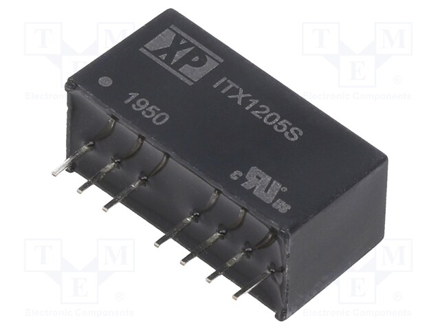 Isolated Board Mount DC/DC Converter, 2:1 Input, ITE, 2 Output, 6 W, 5 V, 600 mA, -5 V