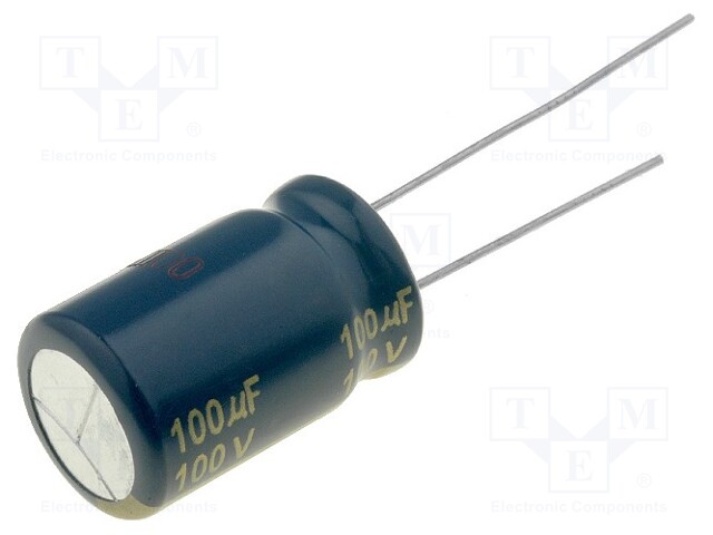 Capacitor: electrolytic; low impedance; THT; 100uF; 100VDC; ±20%