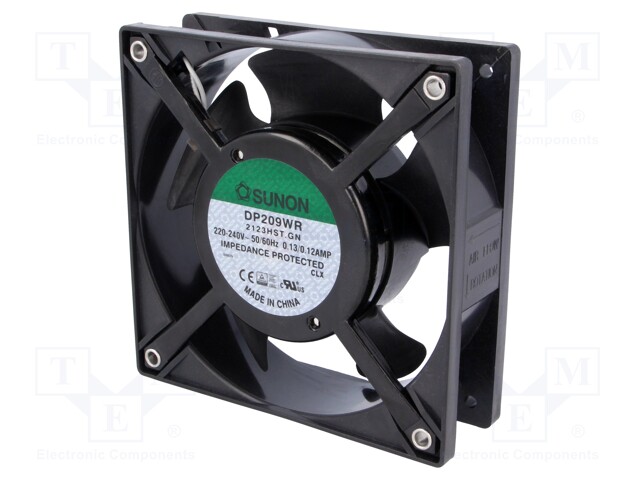 Fan: AC; axial; 230VAC; 120x120x38mm; 125(±10%)m3/h; 41dBA; 2400rpm