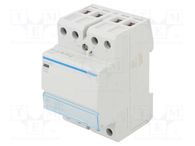 Contactor: 4-pole installation; 40A; 230VAC; NC x2 + NO x2; DIN