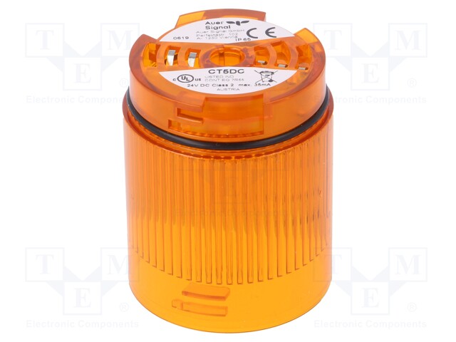 Signaller: lighting; LED; orange; Usup: 24VDC; IP65; Ø50x69mm