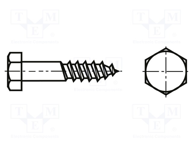 Screw; for wood; BN: 968