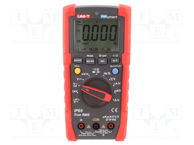 Digital multimeter; LCD (6000),bargraph,with a backlit; IP65