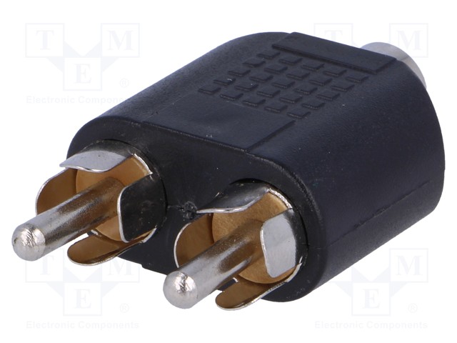 Adapter; Jack 3.5mm socket,RCA plug x2; stereo