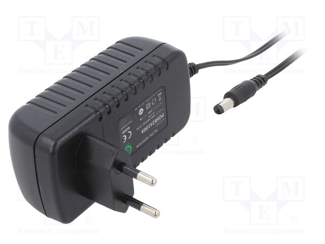 Power supply: switched-mode; voltage source; 24VDC; 1A; 24W; plug